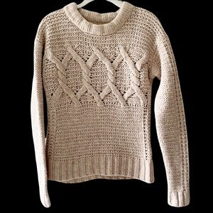 NWOT Banana Republic Wool Chunky Tan Sweater M